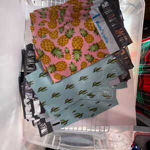 Pineapple and Cactus Print Poly Mailers